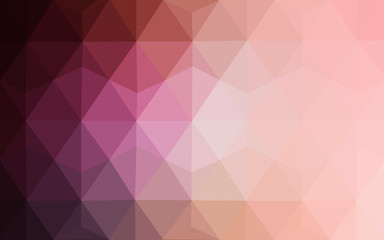 Pink polygonal design pattern, which consist of triangles and gradient in origami style.