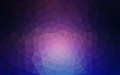 Fototapeta premium Multicolor dark pink, blue polygonal design pattern, which consist of triangles and gradient in origami style.