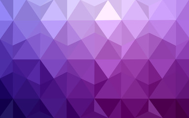 Multicolor purple, pink polygonal design pattern, which consist of triangles and gradient in origami style.