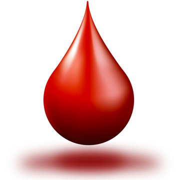 drop of blood /drop of blood in white background