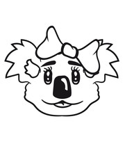 girl sweet cute little koala bear face head girl woman female loop