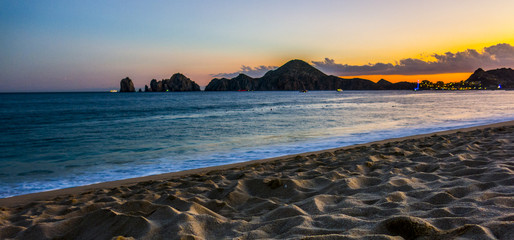 Beach Sunset Colours in Cabo San Lucas, Mexico