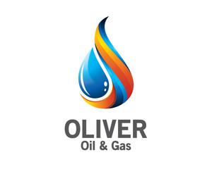 3D oil and gas logo design. Colorful 3D oil and gas logo vector