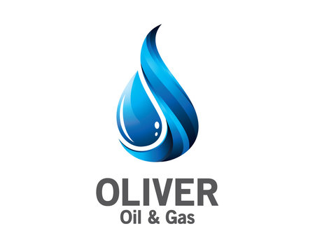 3D oil and gas logo design. Colorful 3D oil and gas logo vector