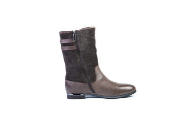 spring brown boots for women shoes on a white background, online shop