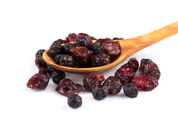 Dried cranberries, cherries and blueberries