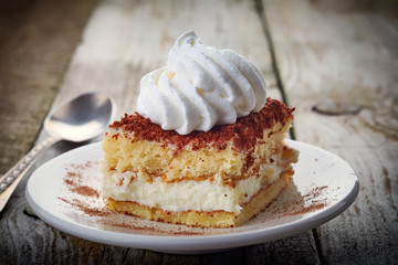 cake with whipped cream