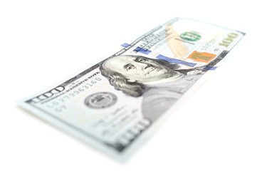 dollars on white background