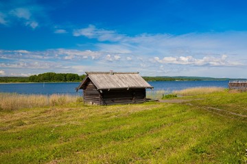 Kizhi. wooden hut landscape!