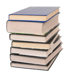 Heap of books isolated on the white background