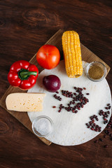 Vegetarian Mexican quesadillas with cheese