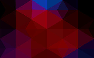 Obraz premium Multicolor dark blue, red polygonal design pattern, which consist of triangles and gradient in origami style.