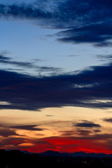 Fototapeta premium Sunset with clouds