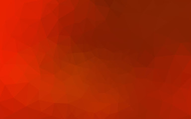 Red polygonal design pattern, which consist of triangles and gradient in origami style.
