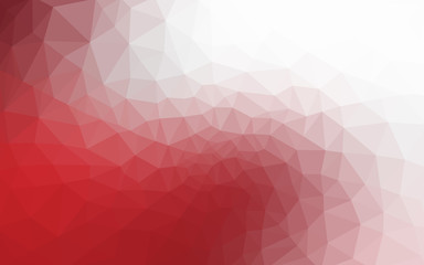 Red polygonal design pattern, which consist of triangles and gradient in origami style.