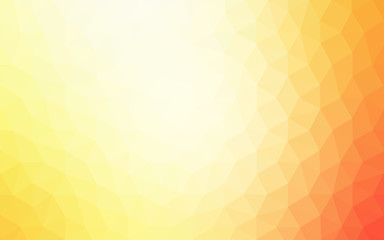 Multicolor dark red, yellow, orange polygonal design pattern, which consist of triangles and gradient in origami style.