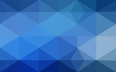 Blue polygonal design pattern, which consist of triangles and gradient in origami style.