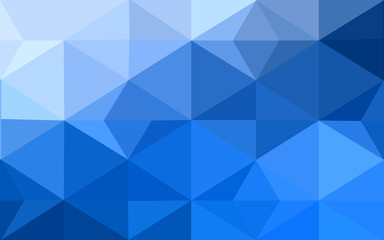 Blue polygonal design pattern, which consist of triangles and gradient in origami style.
