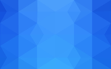 Blue polygonal design pattern, which consist of triangles and gradient in origami style.