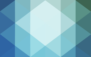 Multicolor green, blue polygonal design pattern, which consist of triangles and gradient in origami style.