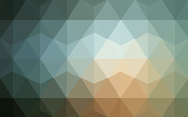 Multicolor blue, red polygonal design pattern, which consist of triangles and gradient in origami style.