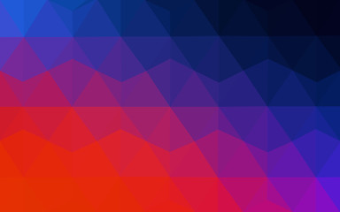 Obraz premium Multicolor blue, red polygonal design pattern, which consist of triangles and gradient in origami style.