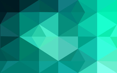Green polygonal design pattern, which consist of triangles and gradient in origami style.
