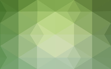 Green polygonal design pattern, which consist of triangles and gradient in origami style.