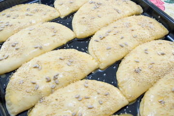 Homemade pastry ready for baking