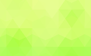 Multicolor green, yellow, orange polygonal design pattern, which consist of triangles and gradient in origami style.