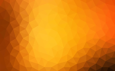 Dark orange polygonal design pattern, which consist of triangles and gradient in origami style.