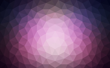 Dark purple polygonal design pattern, which consist of triangles and gradient in origami style.