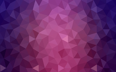 Dark purple polygonal design pattern, which consist of triangles and gradient in origami style.