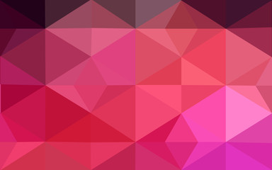 Dark red polygonal design pattern, which consist of triangles and gradient in origami style.