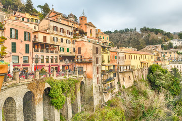 The town of Nemi on the Alban Hills, Italy