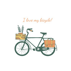 Vintage bicycle illustration.