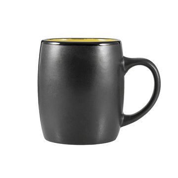 Black mug from porcelain