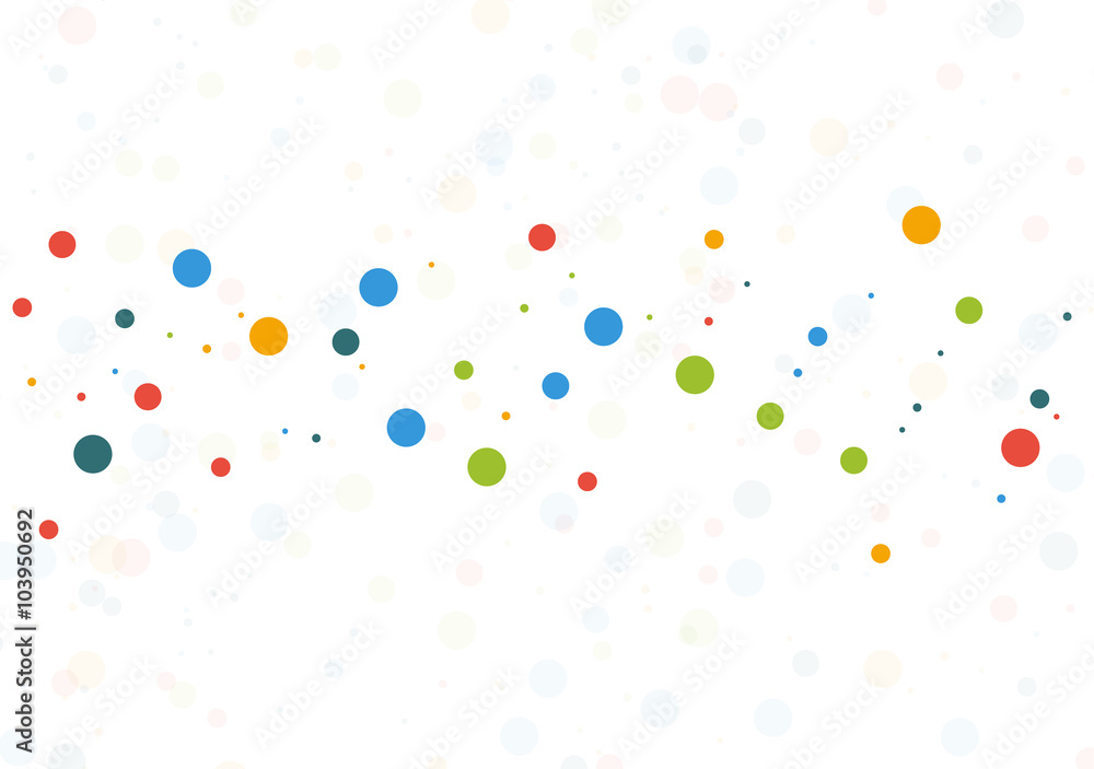 Poster template background with colorful dots