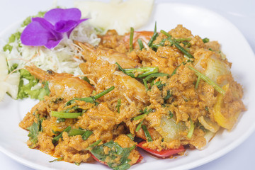 Shrimp with yellow Curry Powder