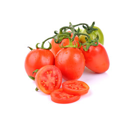  tomatoes  on white  background