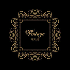 Vintage calligraphy frame