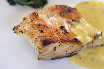 grilled fish steak