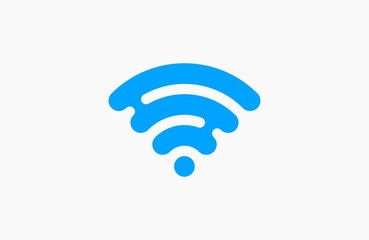 Wi-Fi network icon. Blue Logo. Creative logo design.