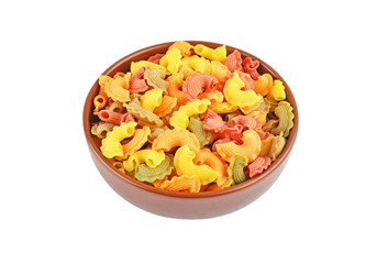 Wholegrain italian pasta in dish