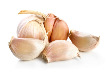 Garlic isolated on white
