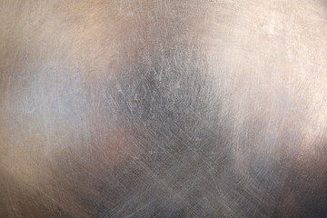 Fototapeta premium Polished metal background, close up