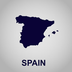 Map of Spain, vector illustration