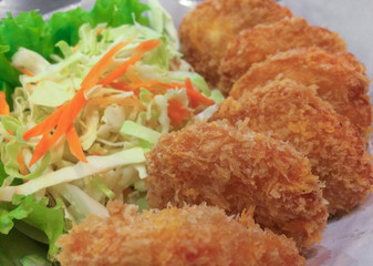 Shrimp tempura circle shape