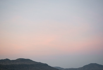 Twilight time of moutain view
