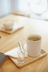 Fototapeta na wymiar Coffee cup in cafe